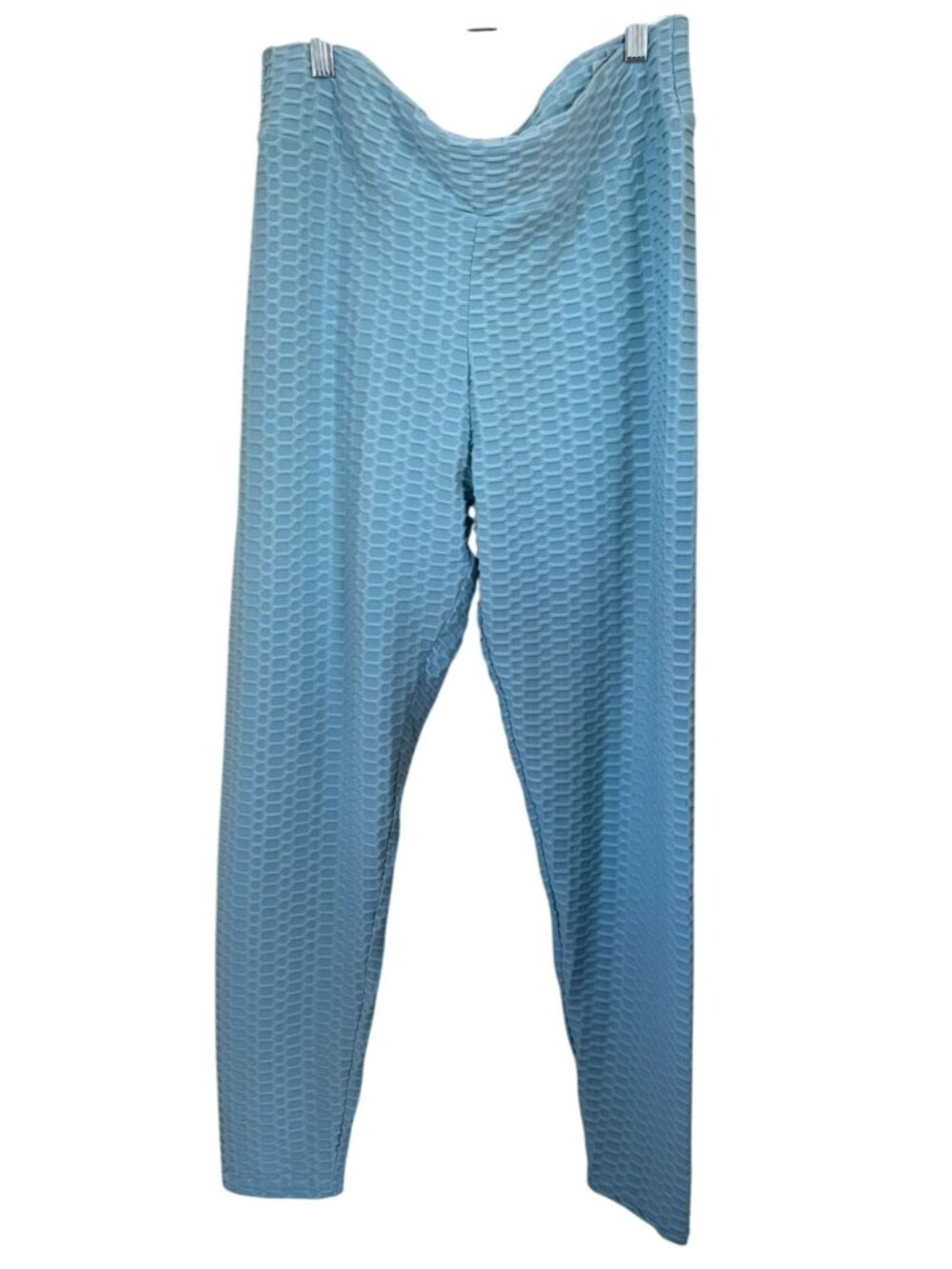 Seven7 Blue Textured Stretch Pull On Ankle Pants Womens XL Active Casual